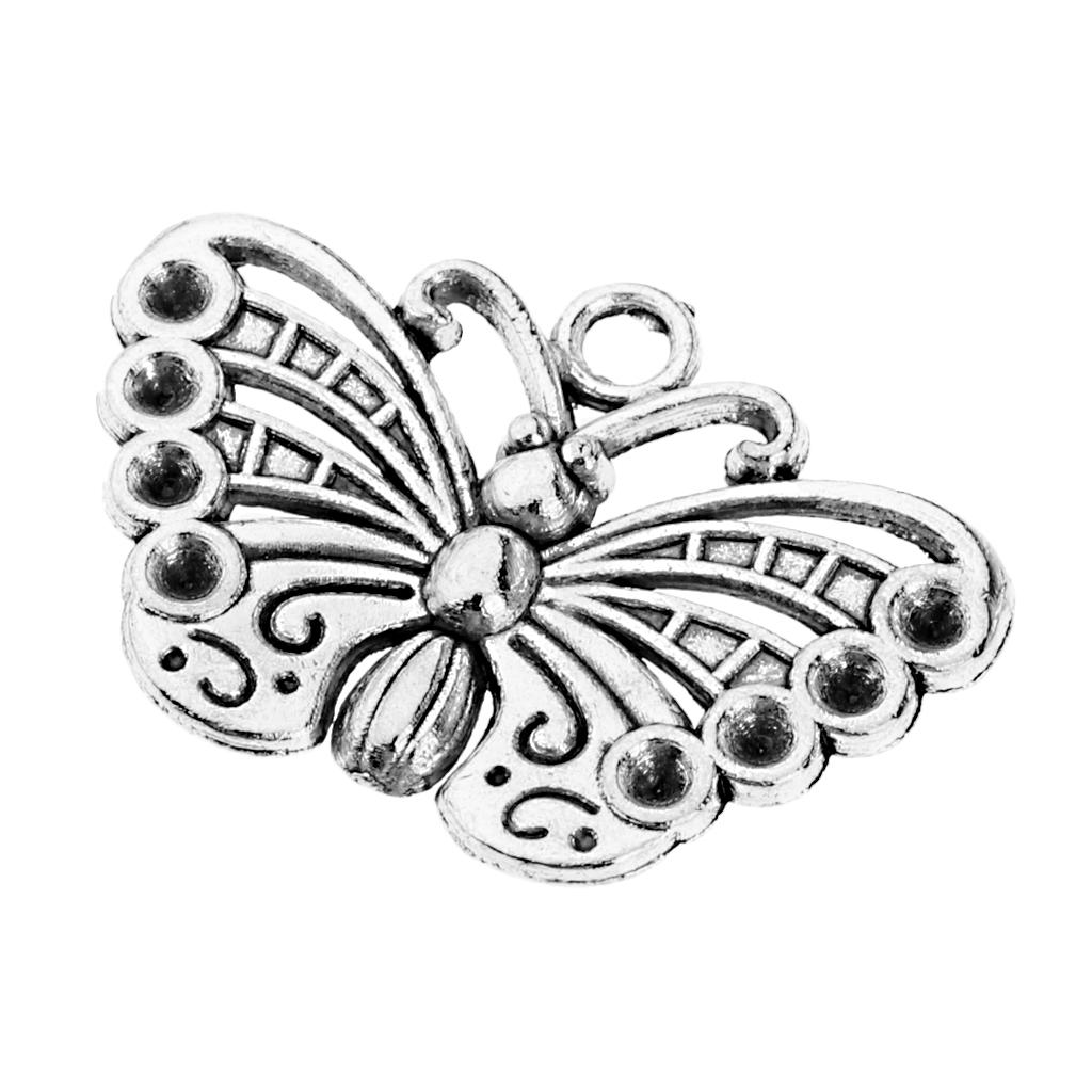 20 Pieces Alloy Butterfly Charms Pendant For Jewelry Making Accessories DIY