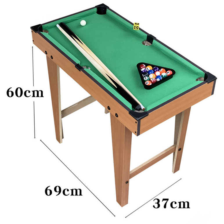 Đồ chơi bàn Bi-A bằng gỗ Table Pool TP-70 chân cao kích thước 70x40x60cm phù hợp với nhiều lứa tuổi