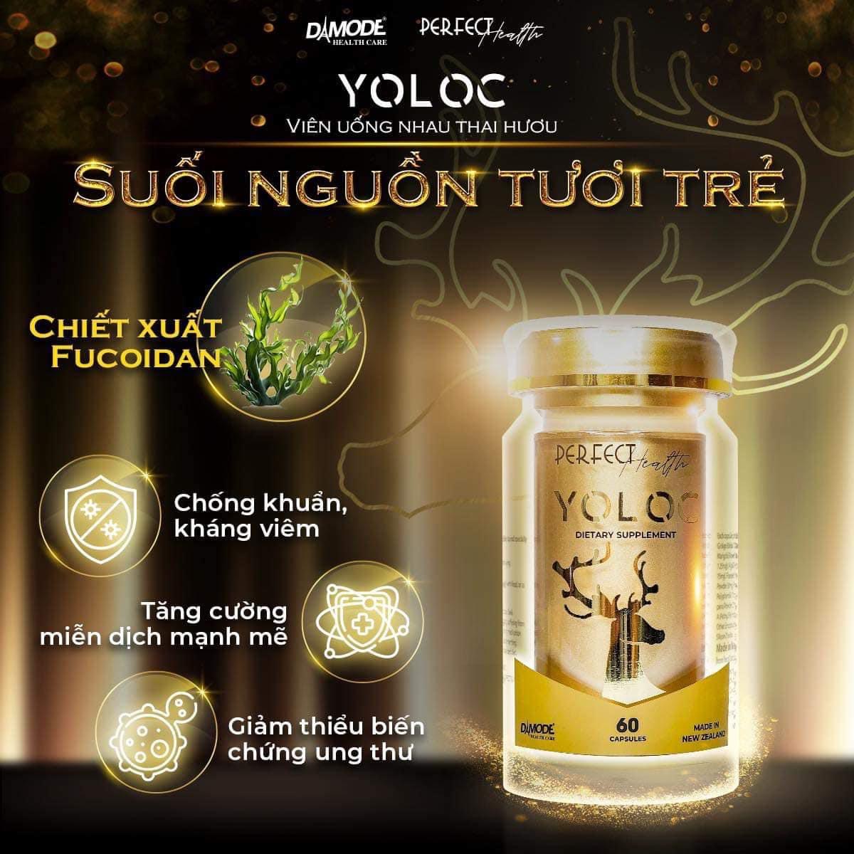 Nhau thai hưu YOLOC lọ 60 viên