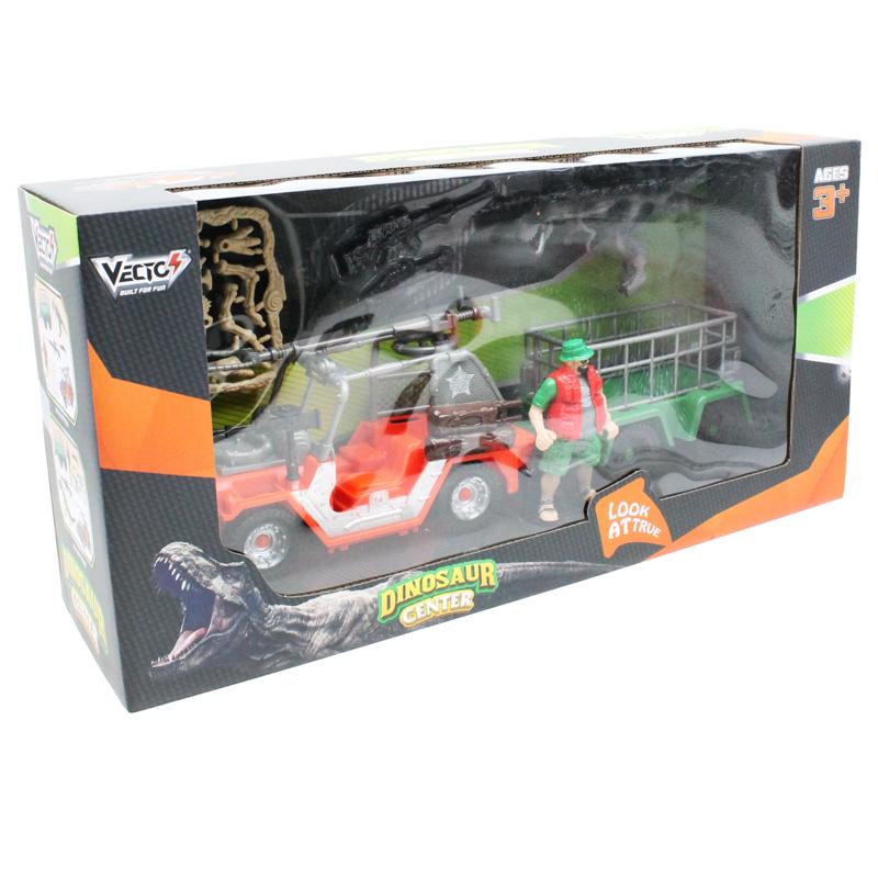Bộ Đồ Chơi Trung Tâm Nghiên Cứu Khủng Long - Xe Jeep Lớn - Vecto DN7738A