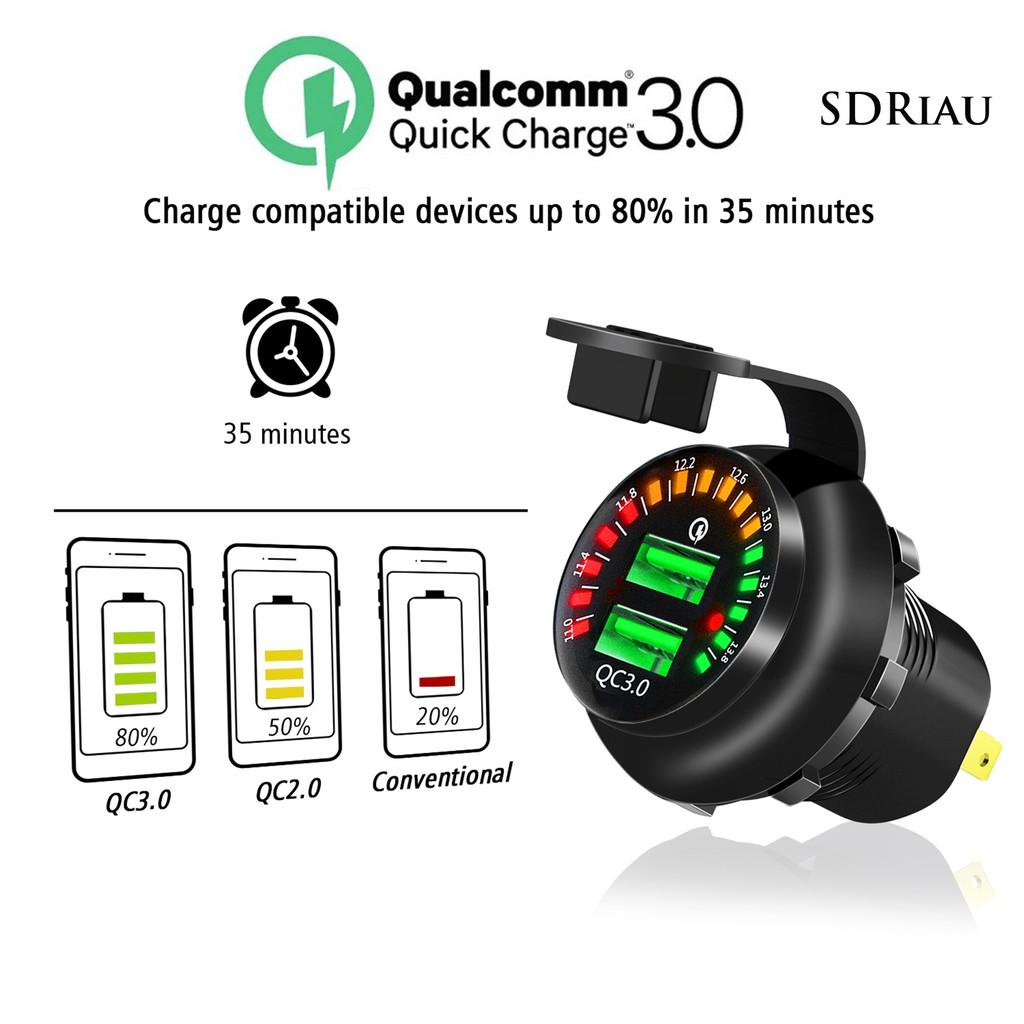 Tẩu Sạc Nhanh Qcdz Usb 3.0 Trên Xe Hơi