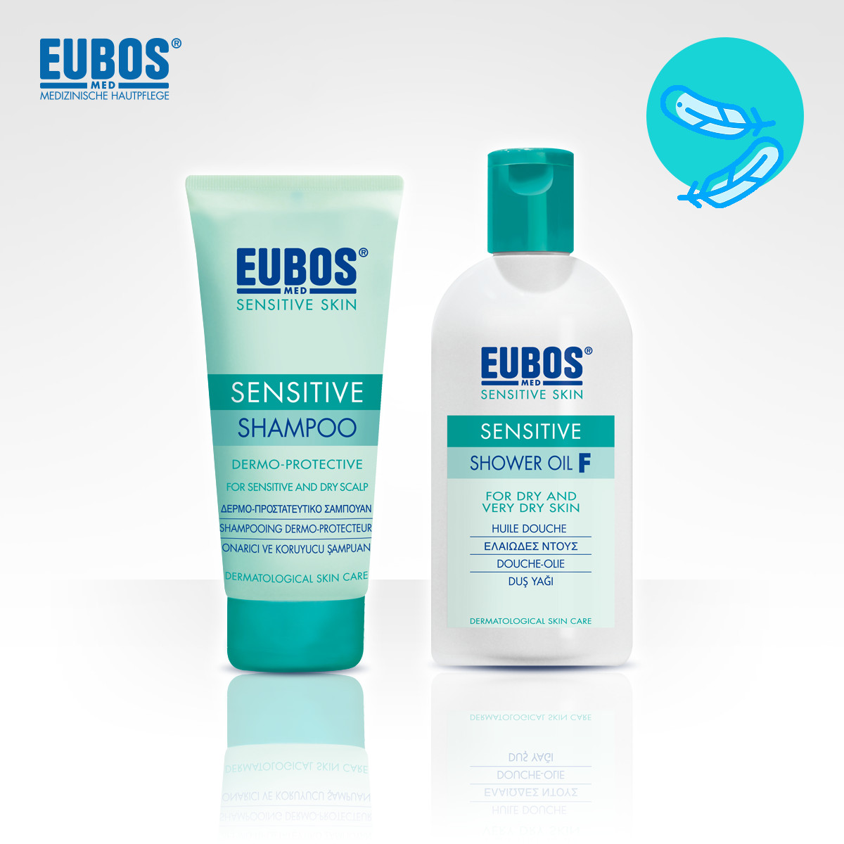 Combo Dầu gội cho da đầu nhạy cảm EUBOS 150ml + Sữa tắm dạng dầu cho da nhạy cảm EUBOS 200ml