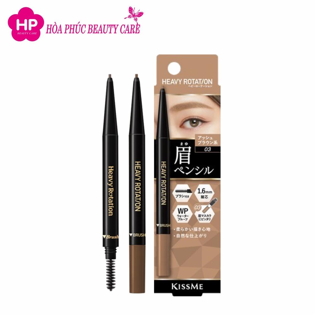 Bút Chì Sáp Kẻ Lông Mày Chống Lem Trôi ,Lõi Siêu Mịn Kissme Heavy Rotation Eyebrow Pencil (0,09g)