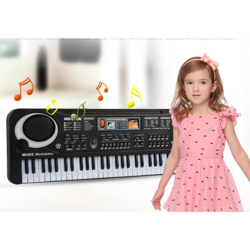 Đàn Piano Điện Tử 61 Phím Kèm mic Cho Bé tập