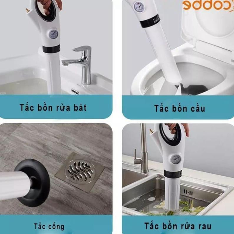 Máy Thông Tắc Bồn Cầu Cao Cấp An Toàn Hiệu Quả Tức Thì - Súng Bắn Thông Cầu Cống Ống Nghẹt