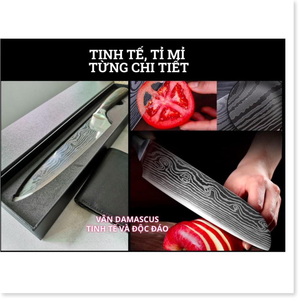 Bộ dao Damascus 4 chiếc chuẩn đầu bếp