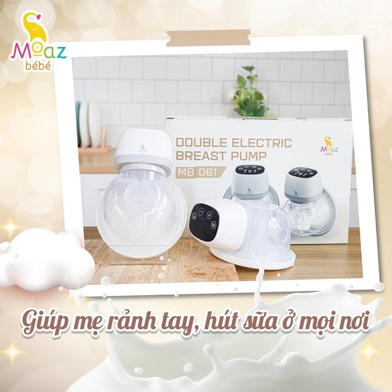 Set 2  chiếc máy hút sữa rảnh tay Moaz BéBé MB - 061 Bảo hành 12 tháng