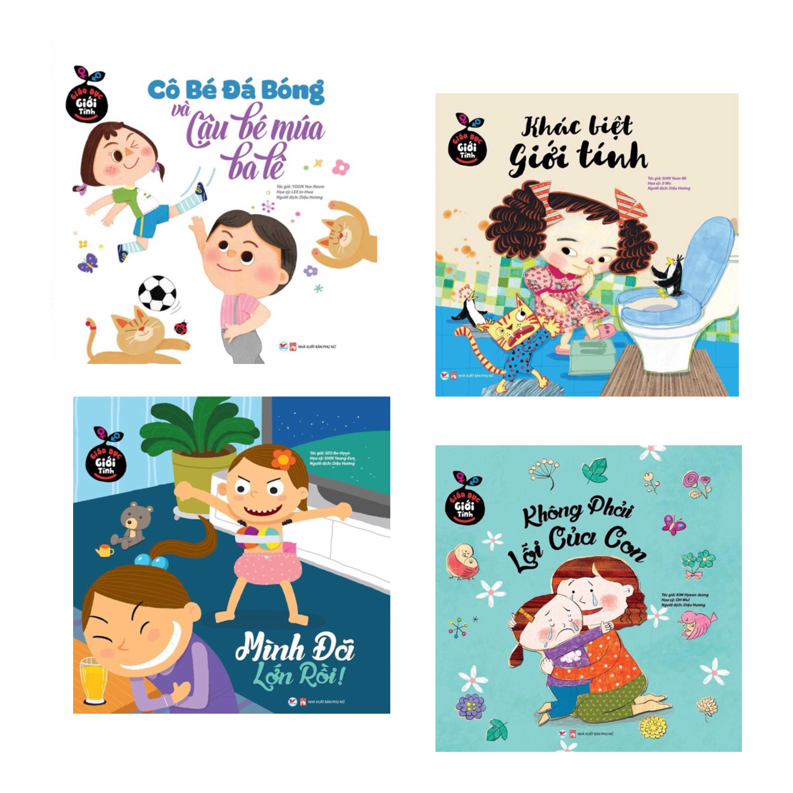 Combo sách Bổ Ích: Giáo Dục Giới Tính Cô Bé Đá Bóng Và Cậu Bé Múa Ba Lê+Khác Biệt Giới Tính+Không Phải Lỗi Của Con+Mình Đã Lớn Rồi!_Tặng Poster Ngộ NGhĩnh