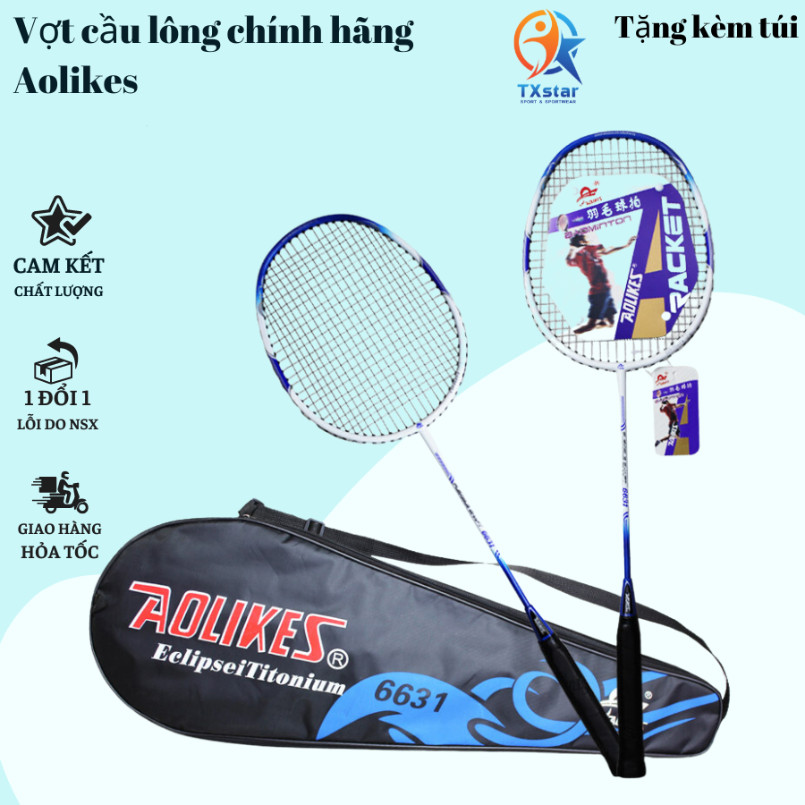 Vợt cầu lông cao cấp TXstar màu trắng xanh NANO-6631