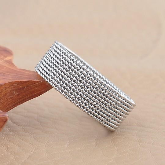 Nhẫn Nam Nữ Xích Elas Ring Phong Cách Hiphop Màu Đen Bạc Đẹp Cao Cấp - Nhẫn Chất liệu Titan Không Gỉ - Elas Ring -CamCam