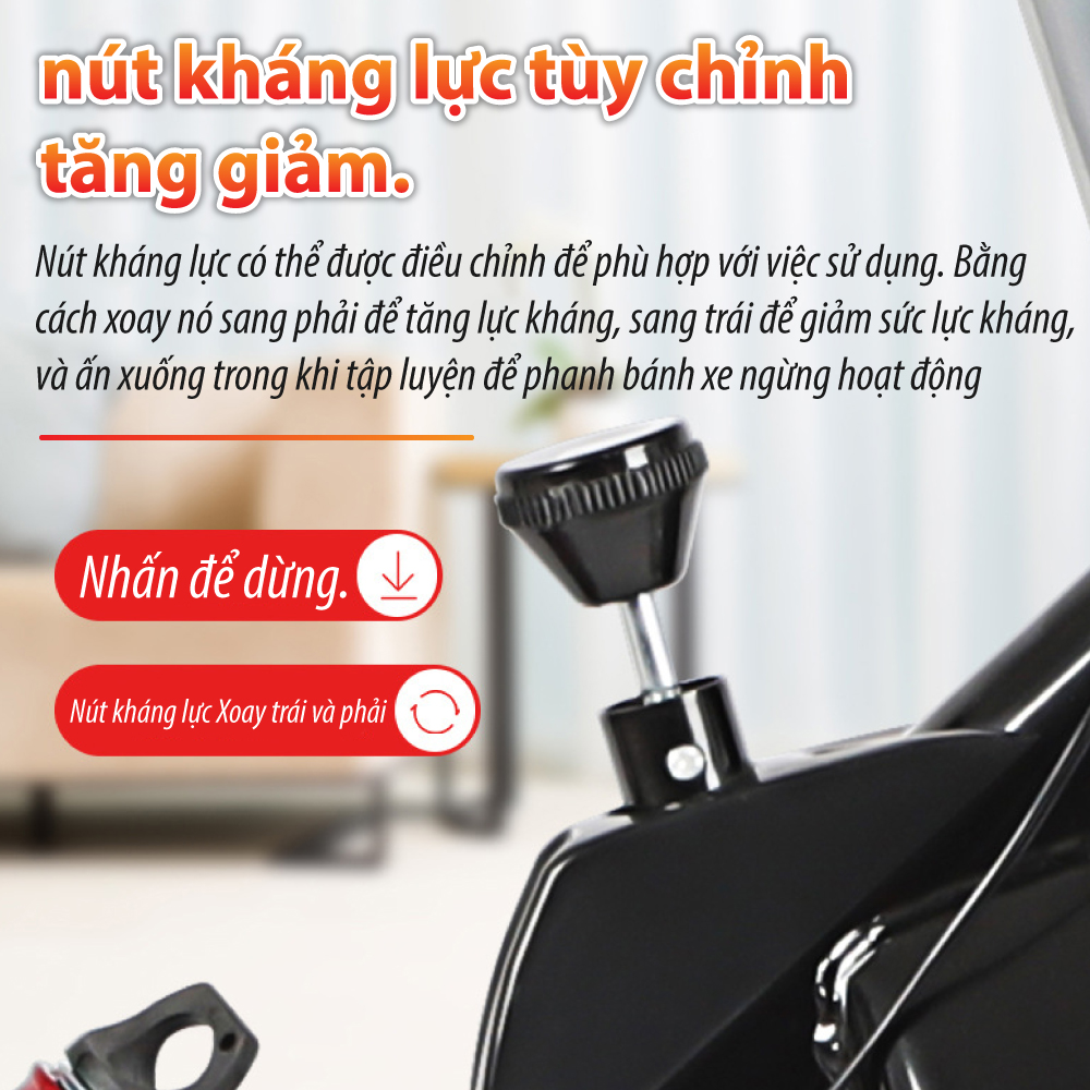 BG [TẶNG GIÁ ĐỠ DI ĐỘNG] Xe đạp tập thể thao đa năng trong nhà SPINING BIKE S500 mới (hàng nhập khẩu)