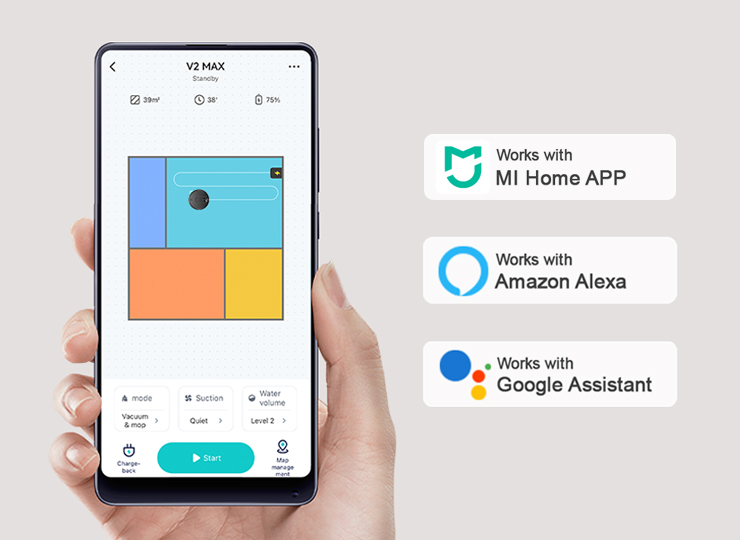 robot hút bụi lau nhà thông minh viomi v2 max lưu bản đồ 5 tầng - bản quốc tế - hàng chính hãng 6