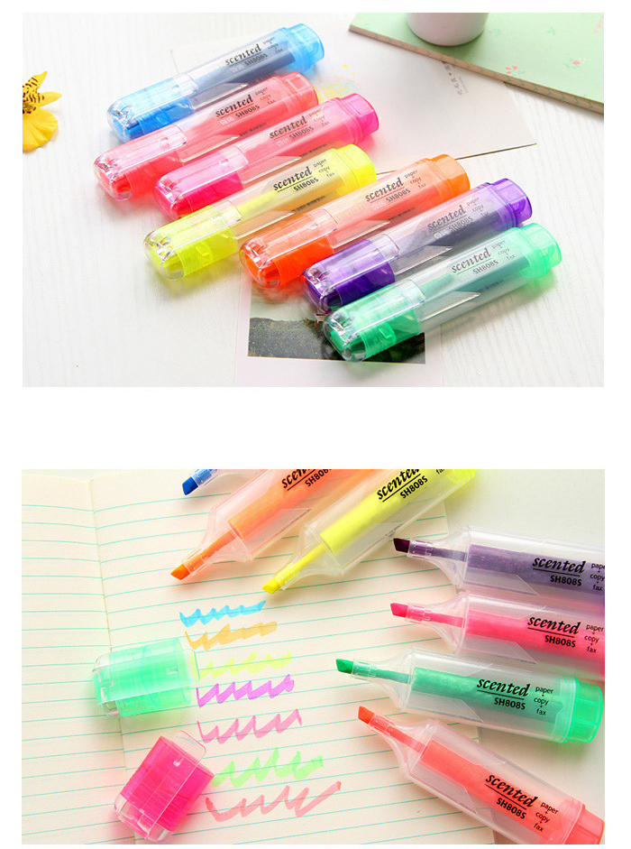 Bộ 7 bút dạ quang, bút Highlight, bút ghi nhớ sắc màu cho học sinh, sinh viên