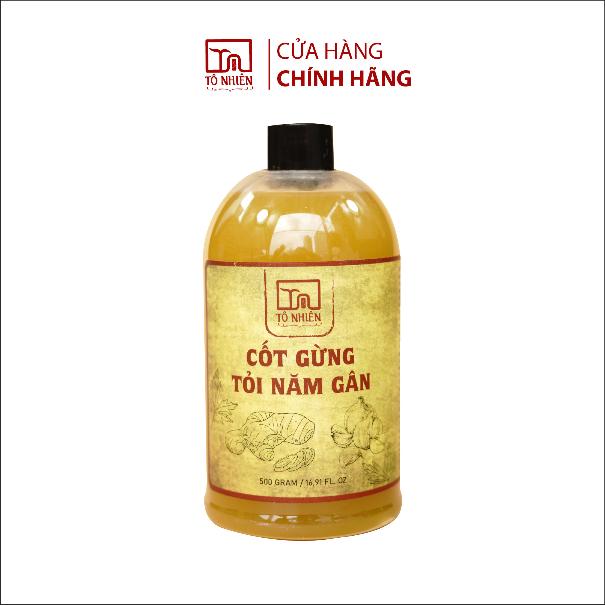 Cốt gừng tỏi năm gân Tô Nhiên xông kháng khuẩn, tăng cường hệ miễn dịch cho cả gia đình, chai 500g