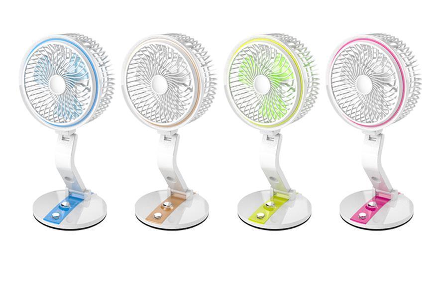 Quạt sạc tích điện gấp gọn JL Folding Fan LR-2018 - Giao màu ngẫu nhiên