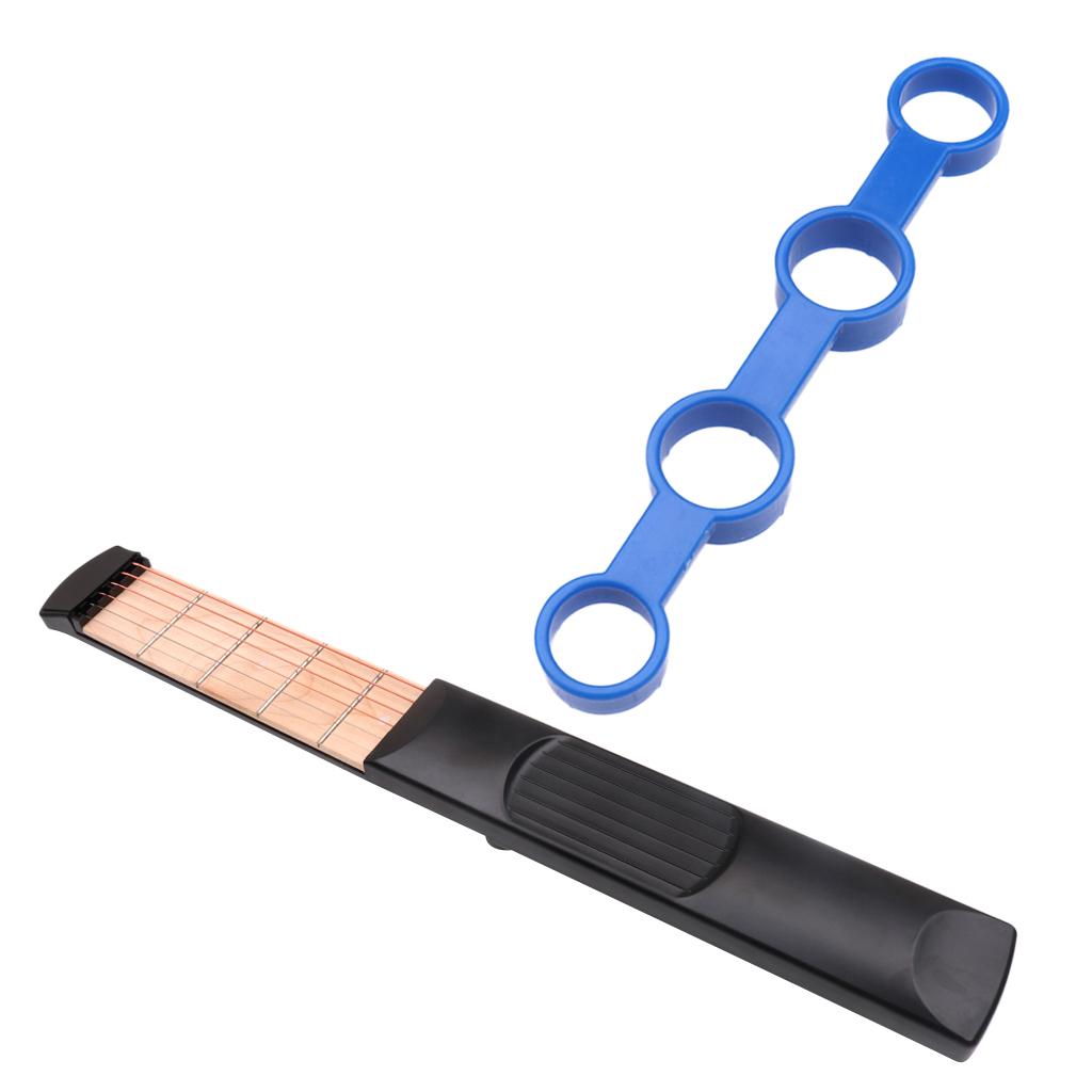 6 Fret Acoustic Guitar Blue Trainer Finger Exerciser Practice Tools