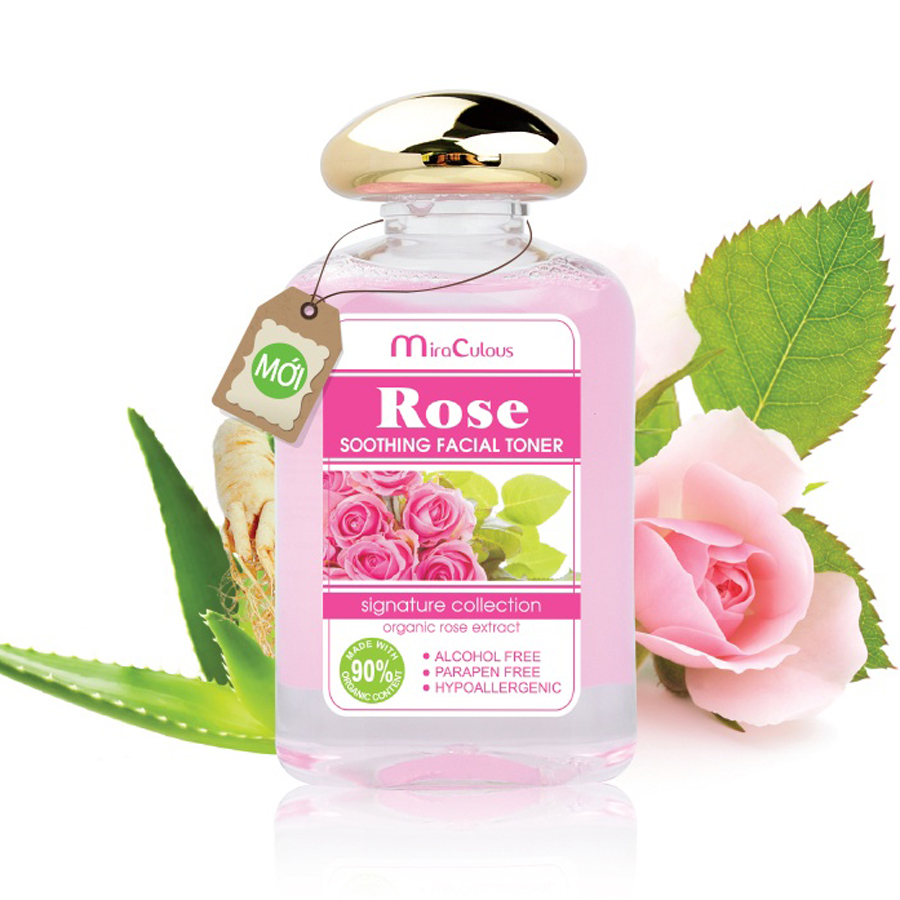 Nước Hoa Hồng Se Khít Lỗ Chân Lông Trắng Da Mira Culous Rose Soothing Facial (150ml)