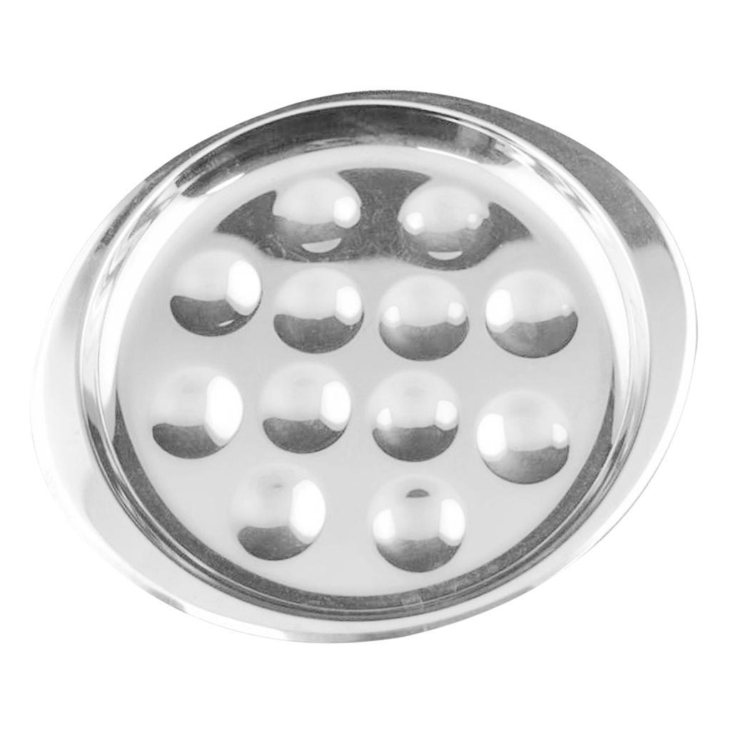 Stainless Steel Snail Mushroom Escargot Plate Dishes Compartment 196X167mm