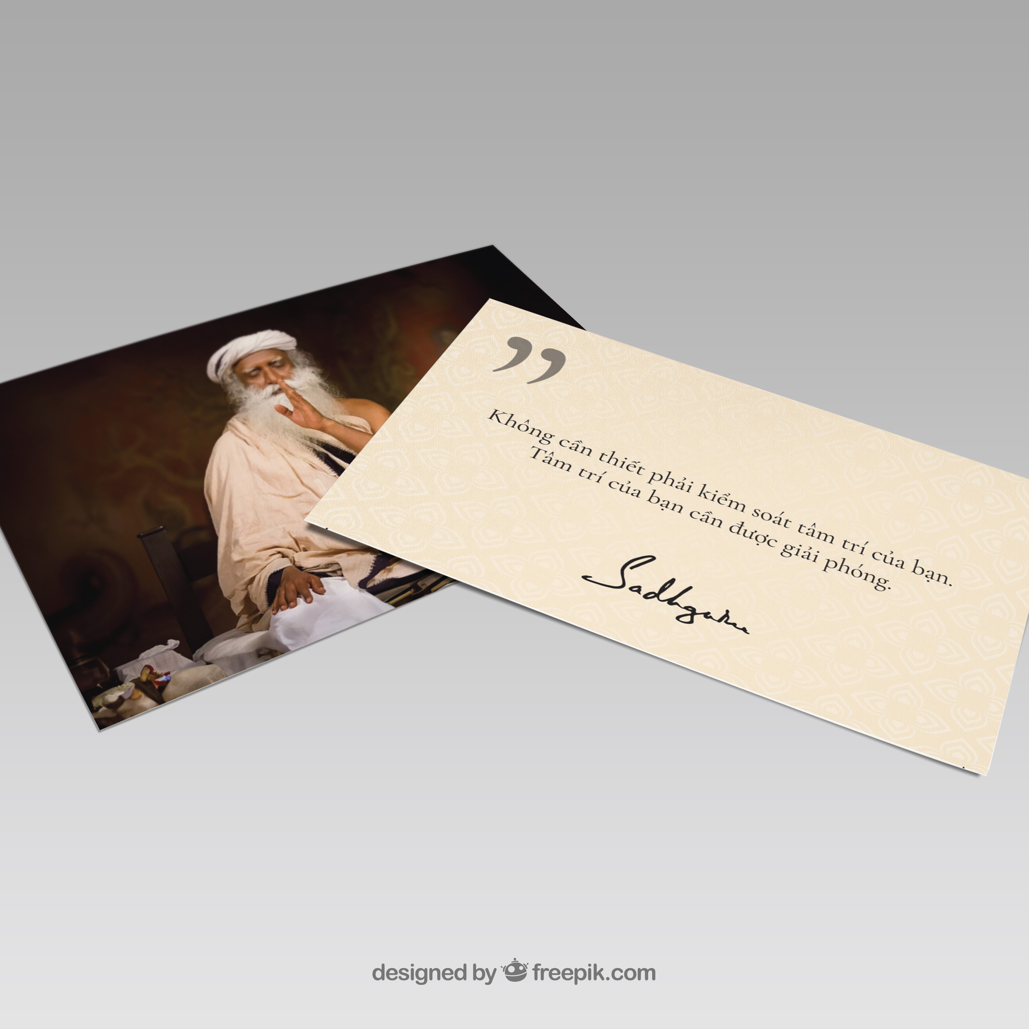 Bộ 6 ảnh Đại sư Sadhguru - Postcard