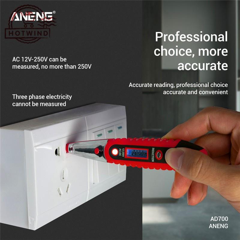 Bút thử điện đa năng màn hình led 12v-220v chức năng dò dây đứt ngầm loại tốt hàng cao câp