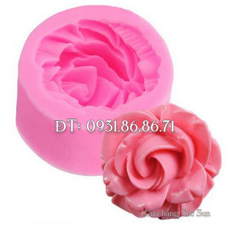 Khuôn silicon hoa hồng xoáy - Mã số 1259