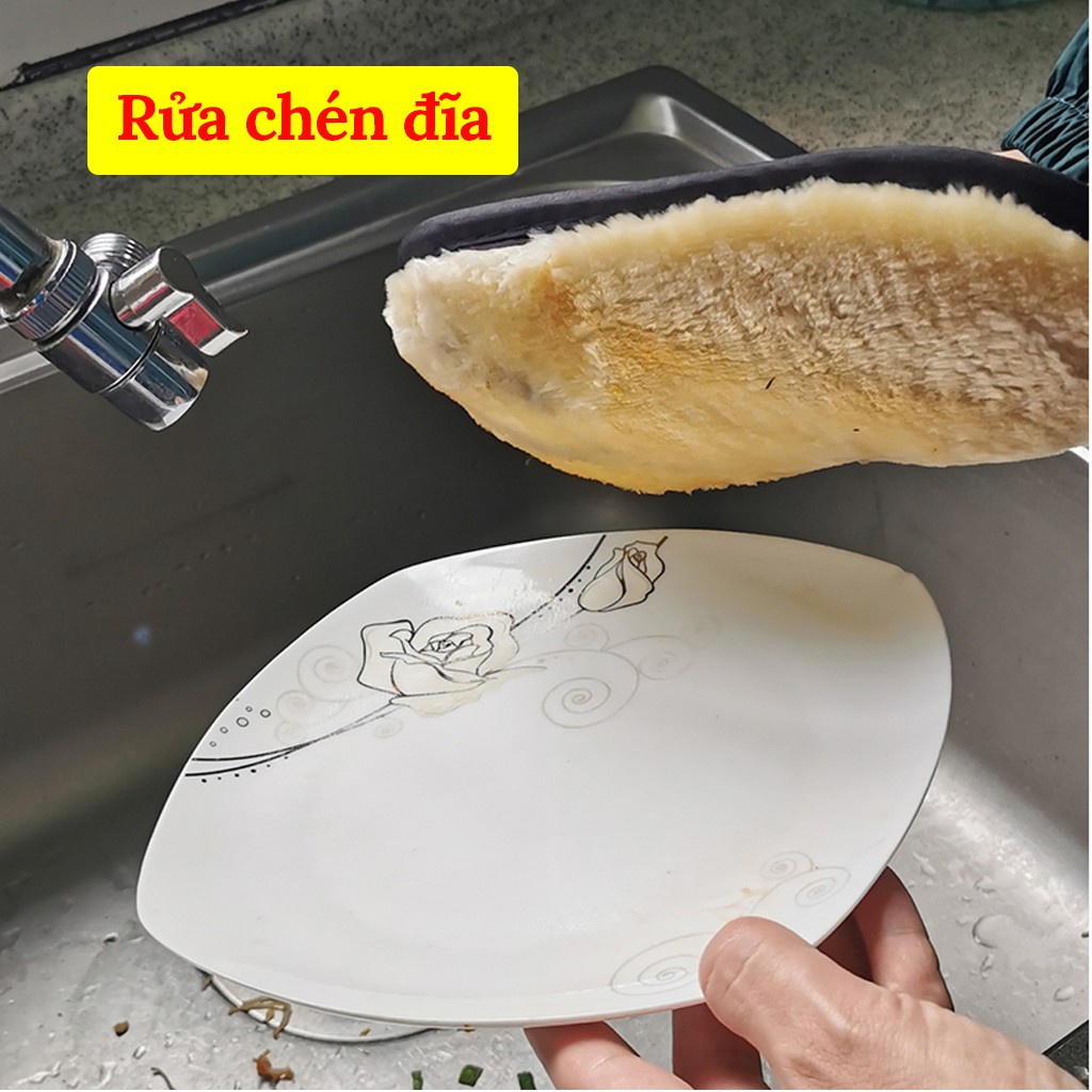 Bao tay rửa xe ô tô lông cừu