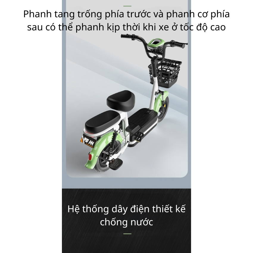 Xe đạp điện 48V pin 12Ah 350w tốc độ 25km/h, xe đạp điện giá rẻ dành cho học sinh sinh viên