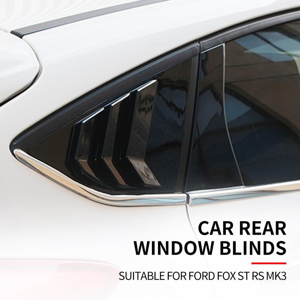 Pair Car Window Blinds Side Trim Decoration for Ford Focus ST RS MK3 2012-18