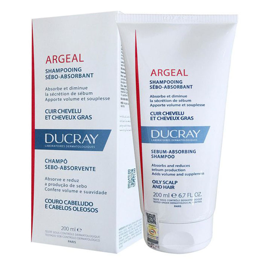 Dầu Gội Đầu Dạng Kem Kiểm Soát Nhờn Ducray Argeal Shampoo (200ml)