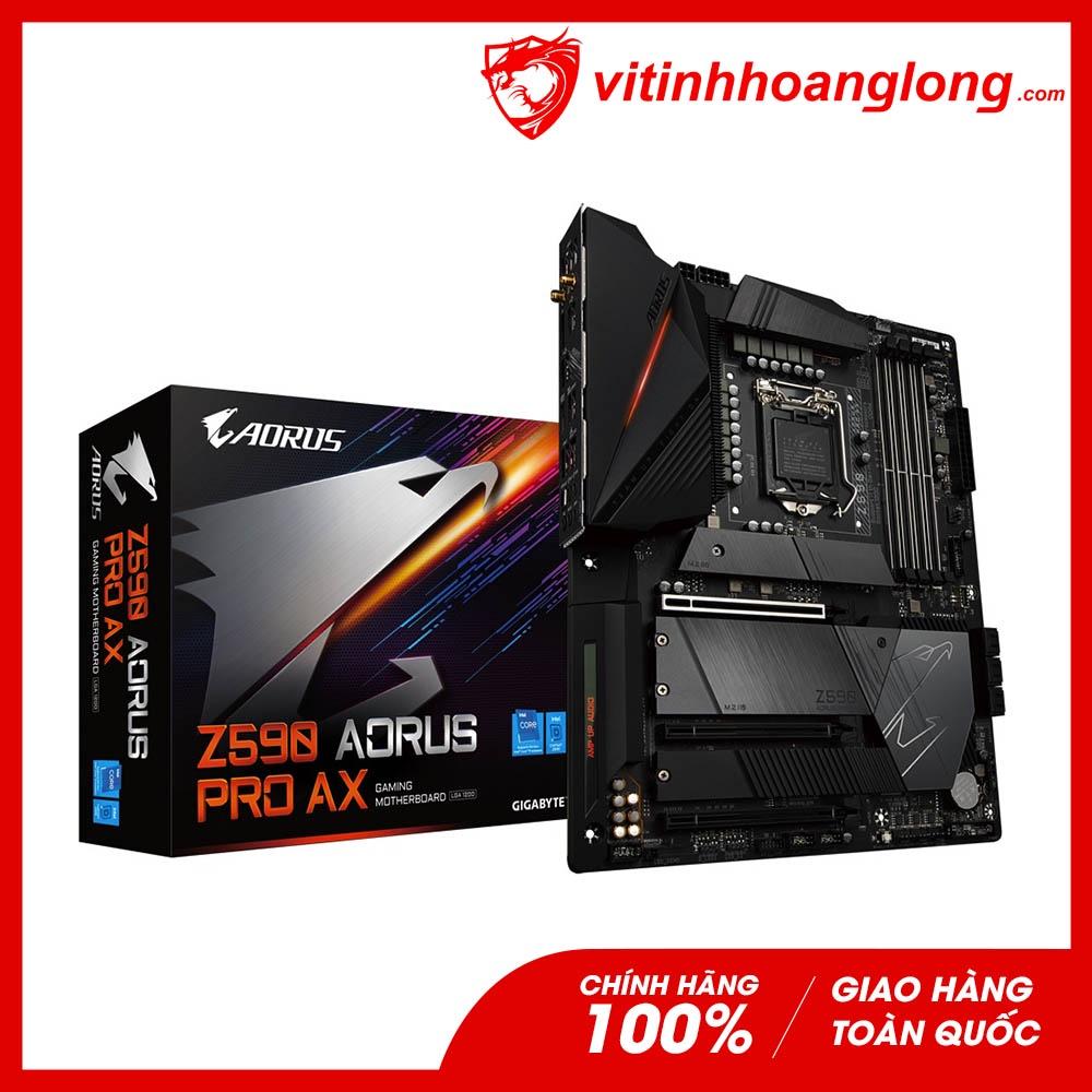 Mainboard - Bo mạch chủ Gigabyte GA Z590 AORUS PRO AX - Hàng chính hãng - Vi tính Hoàng Long