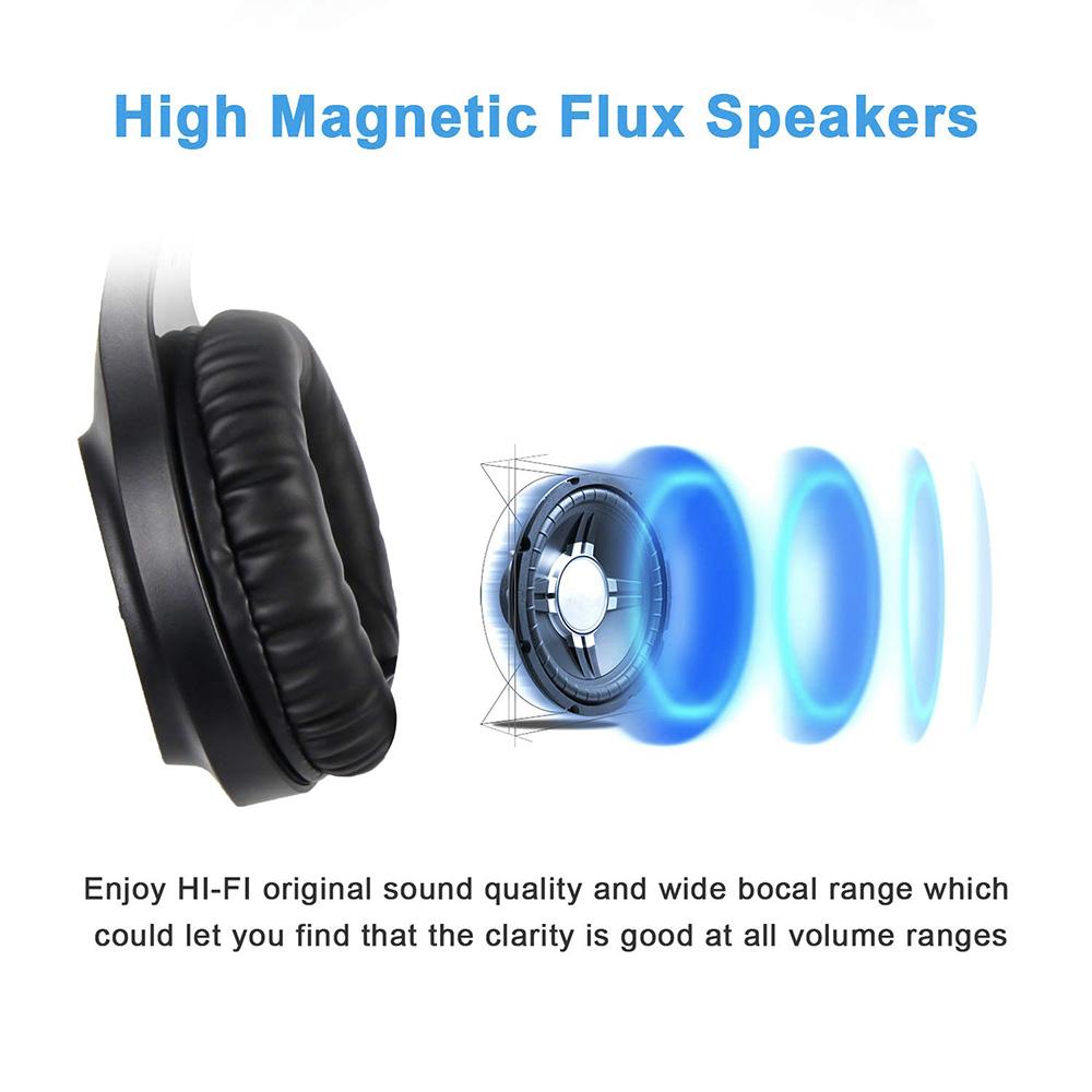 LETTON L6 3.5mm Gaming Headset Stereo Over-Ear Headphones with Adjustable Microphone for PC Laptop Smart Phone