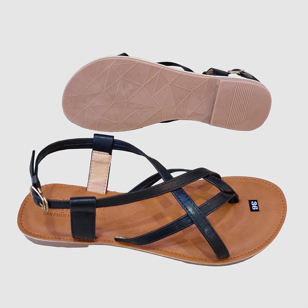 Giày Sandal Nữ Đết Bệt HÀ NAM Quai Dây Mảnh Thời Trang Da Bò cao cấp DNU2075c