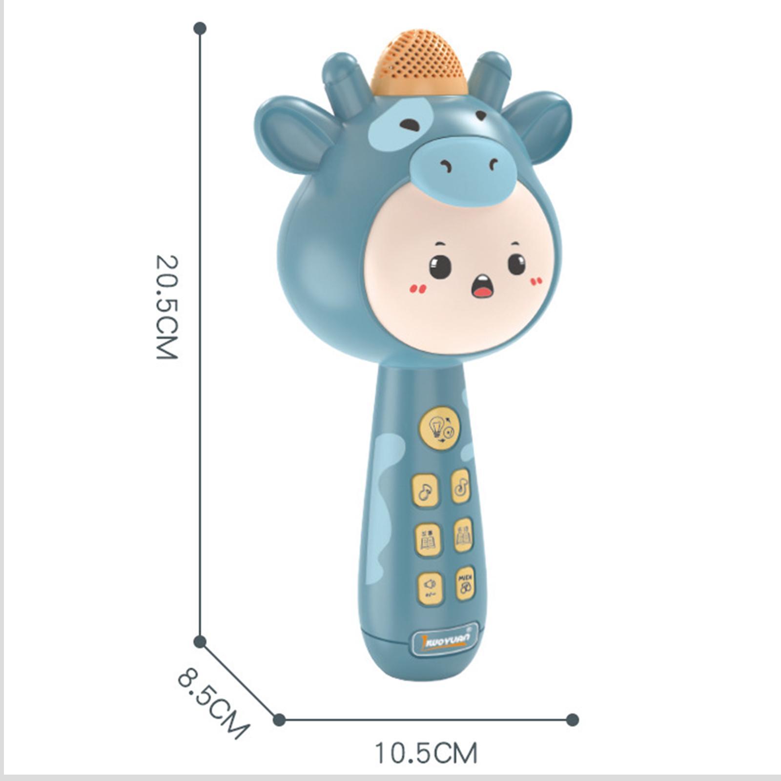 Portable Wireless Bluetooth Karaoke Pause to Continue Change Sound for Kids pink