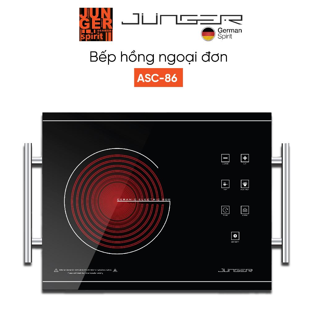 Bếp hồng ngoại đơn Junger ASC-86 | Công suất 2000W - Không Kén Nồi | Bảo hành 12 tháng hàng chính hãng