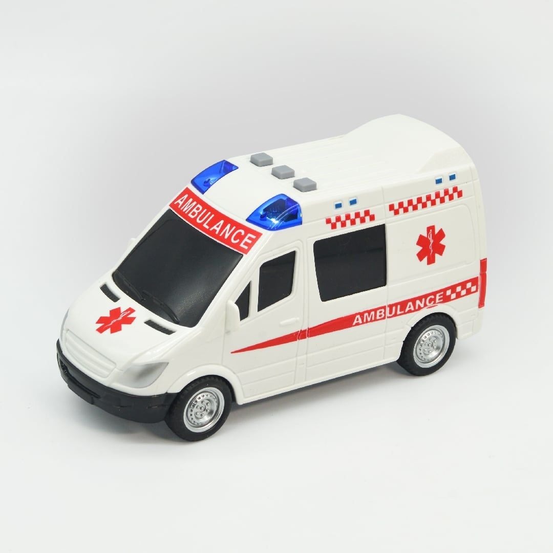 Đồ Chơi DUKA: Ô Tô Xe Cảnh Sát/Xe Cứu Thương/Xe Vệ Sinh Môi Trường Kết Hợp Ánh Sáng Và Âm Thanh