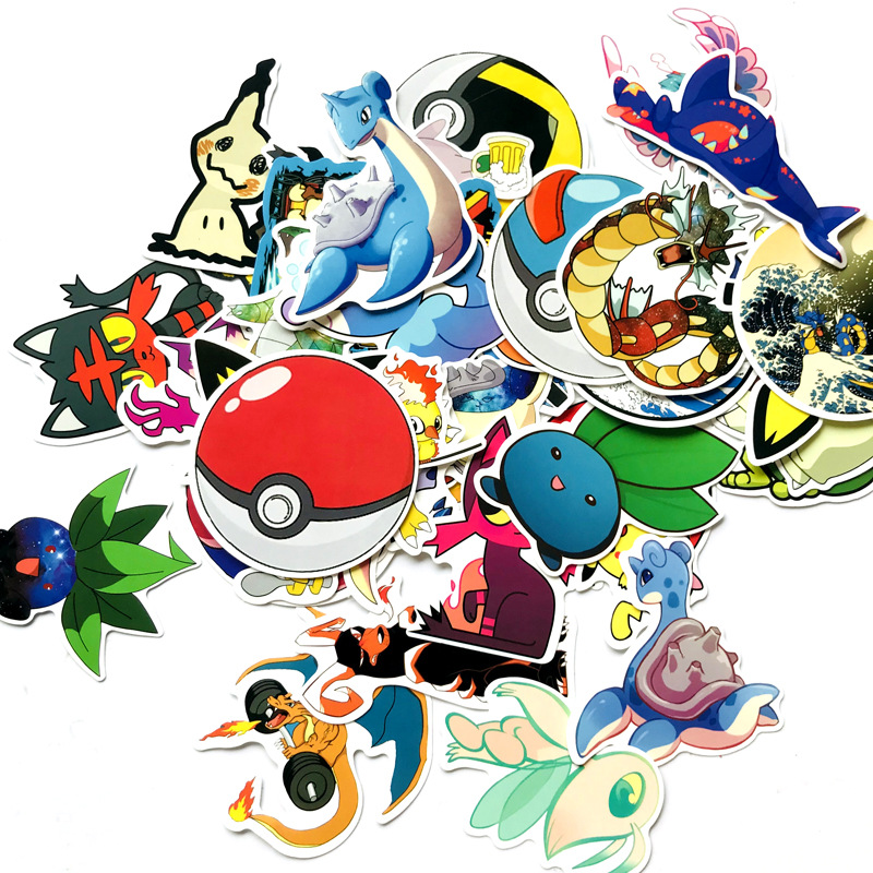 Sticker 45 miếng hình dán Pokemon