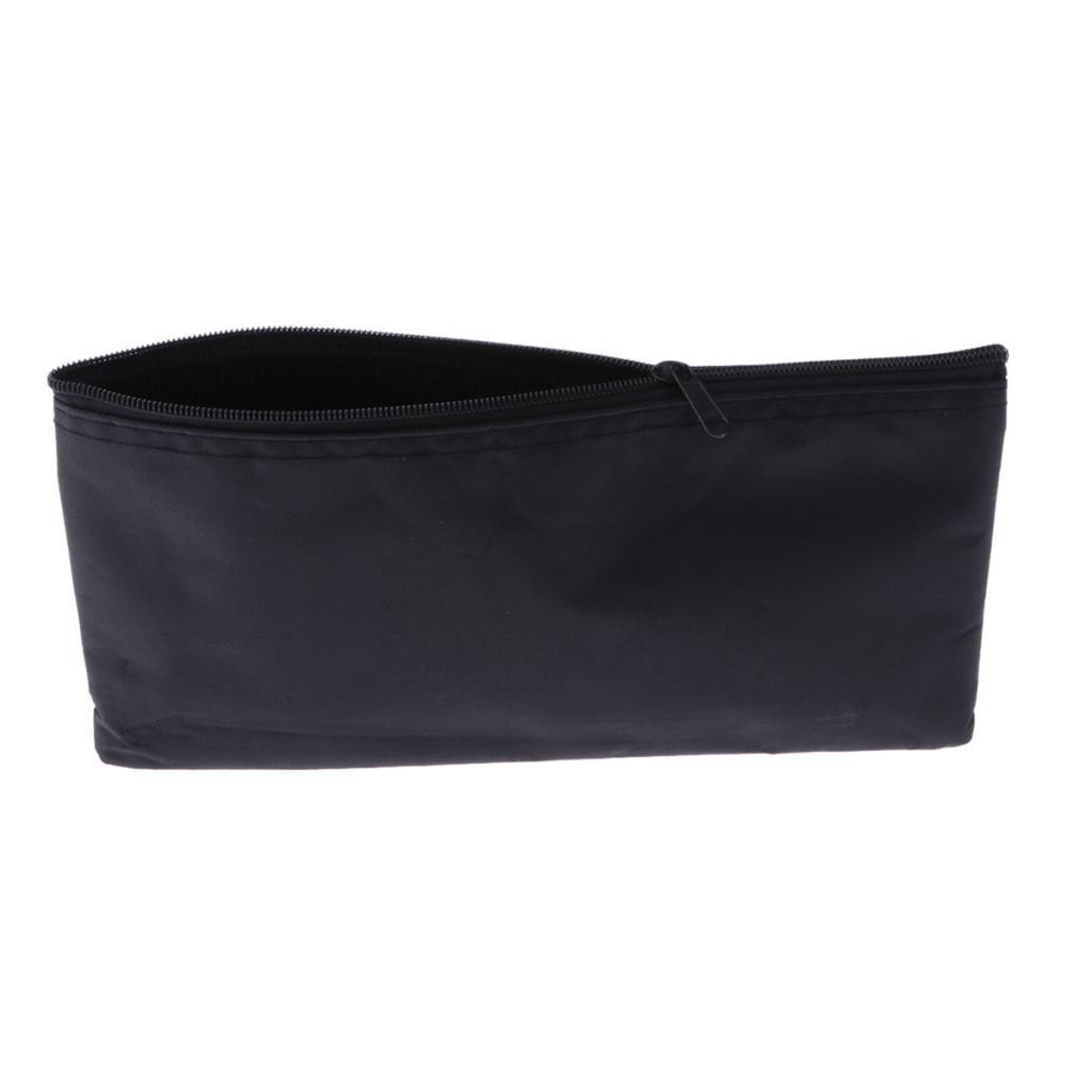 4xMic Protective Bags Soft Storage Pouch Microphone Zipper Bag Black 22x11cm
