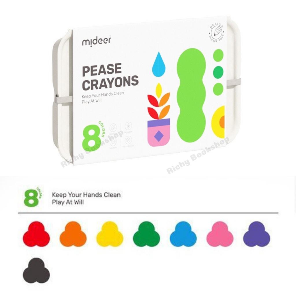 Màu Sáp Lụa Hữu Cơ Quả Đậu - Pease Crayons Mideer Cho Bé Từ 18m+