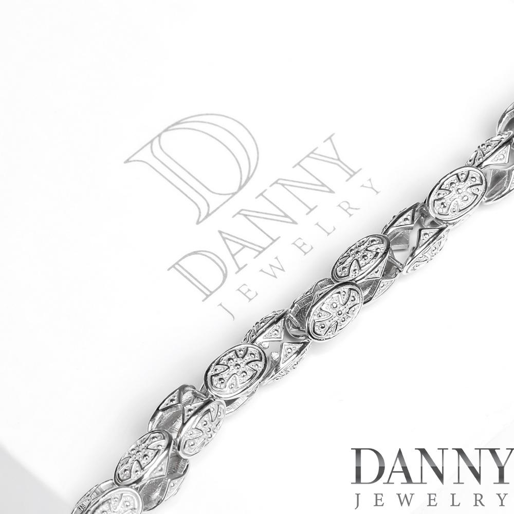 Lắc Tay Nam Bạc Thổ Nhĩ Kỳ Danny Jewelry Xi Rhodium Cao Cấp Không Đen II2T0014