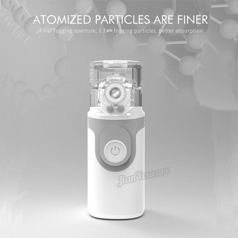 Mini Cầm Tay Di Động Hít Máy Xông Khí Dung Lưới Atomizer Im Lặng Inalador Usb Autoclean Nebulizador Trưởng Thành Automizer Đế Hít Dành Cho Trẻ Em