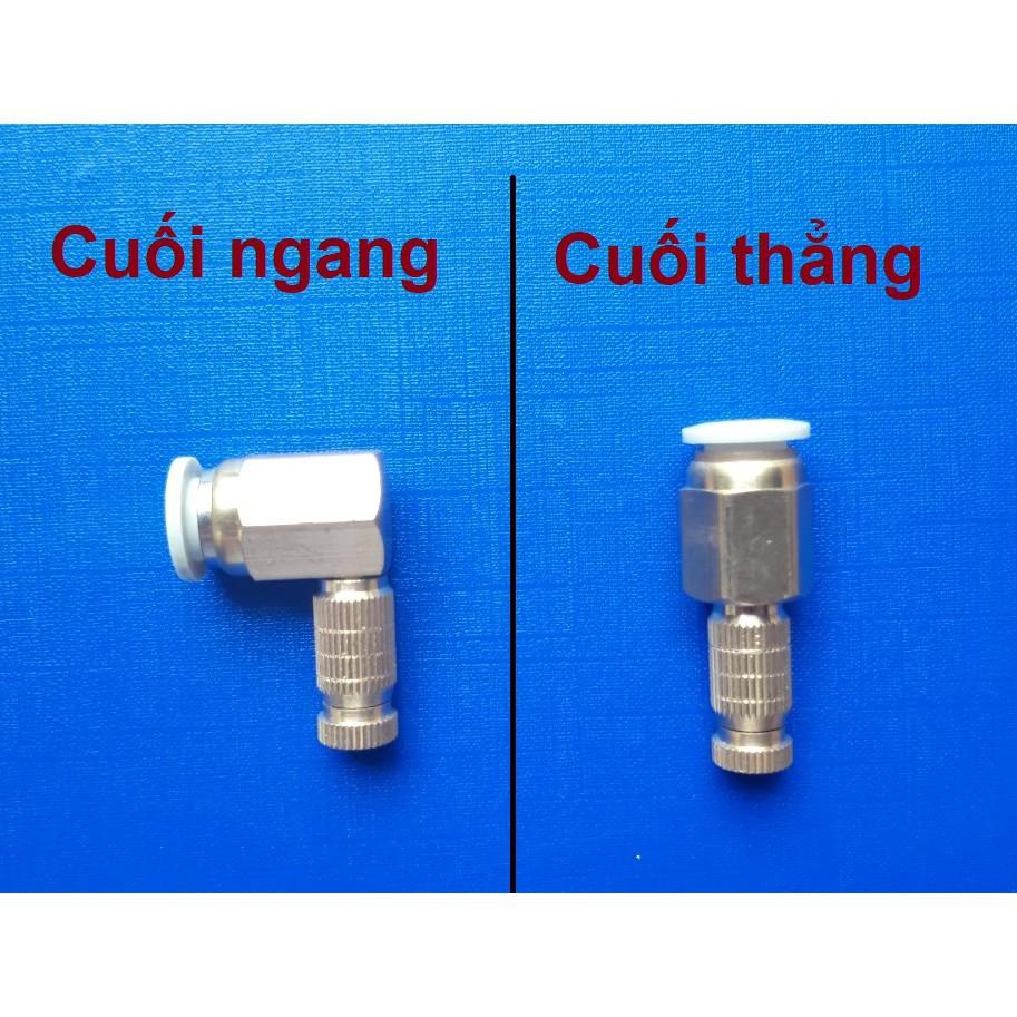 Bộ đế cuối đồng kèm béc phun sương số 4-5-6-8 tưới lan