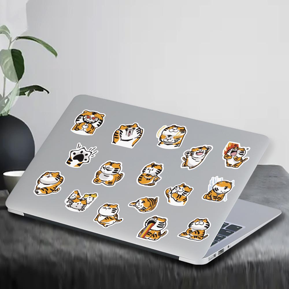 Sticker HỔ NGỐ chibi hoạt hình trang trí mũ bảo hiểm,guitar,ukulele,điện thoại,sổ tay,laptop