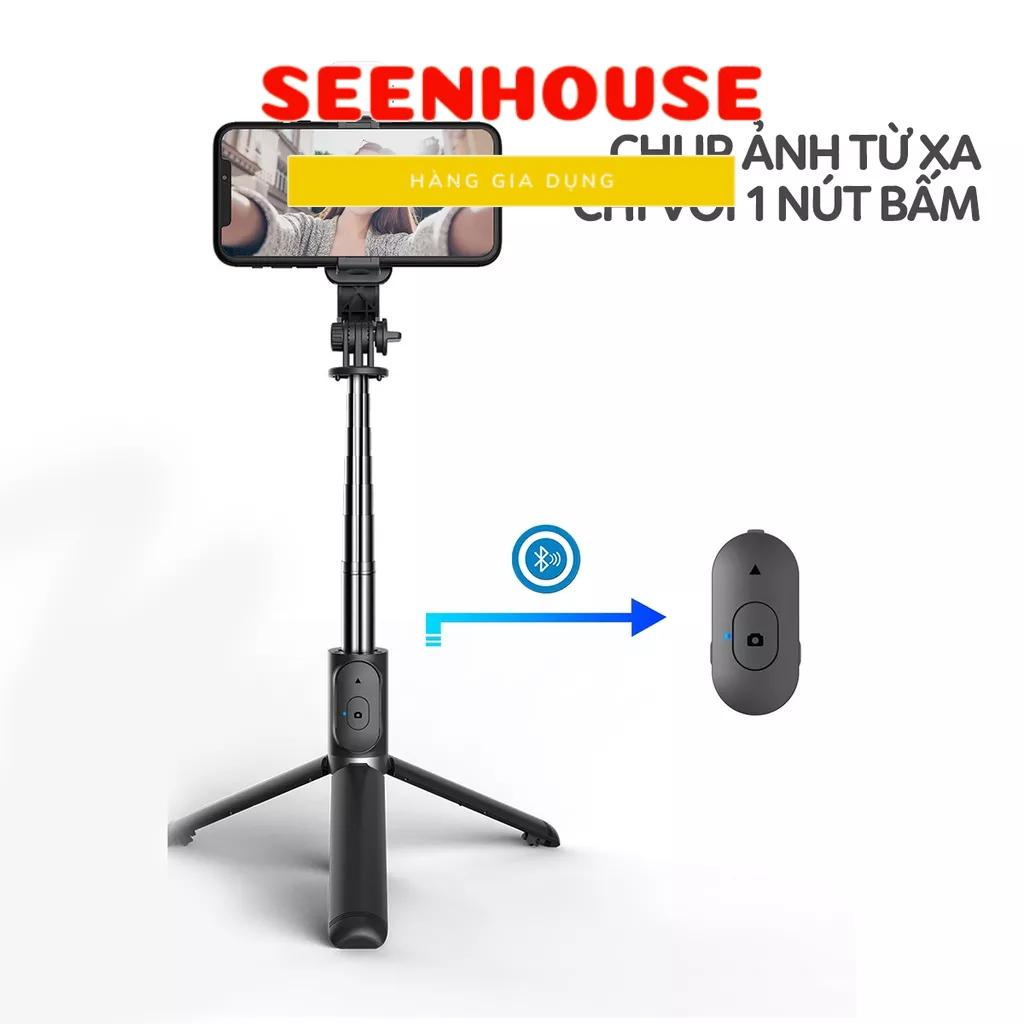 Gậy chụp ảnh tự sướng 3 chân bluetooth có đèn led, gậy chụp hình selfie đa năng điều khiển từ xa seenhouse