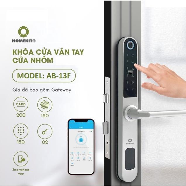 Khoá cửa vân tay điện tử thông minh HOMEKIT AB-13F tích hợp 5 tính năng mở cửa, kết nối app TTLock - lắp đặt tận nhà