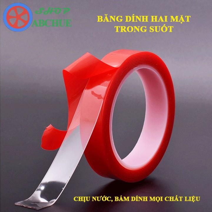 Băng Dính 2 Mặt Đa Năng Trong Suốt Chất Liệu Acrylic Bám Dính Mọi Bề Mặt