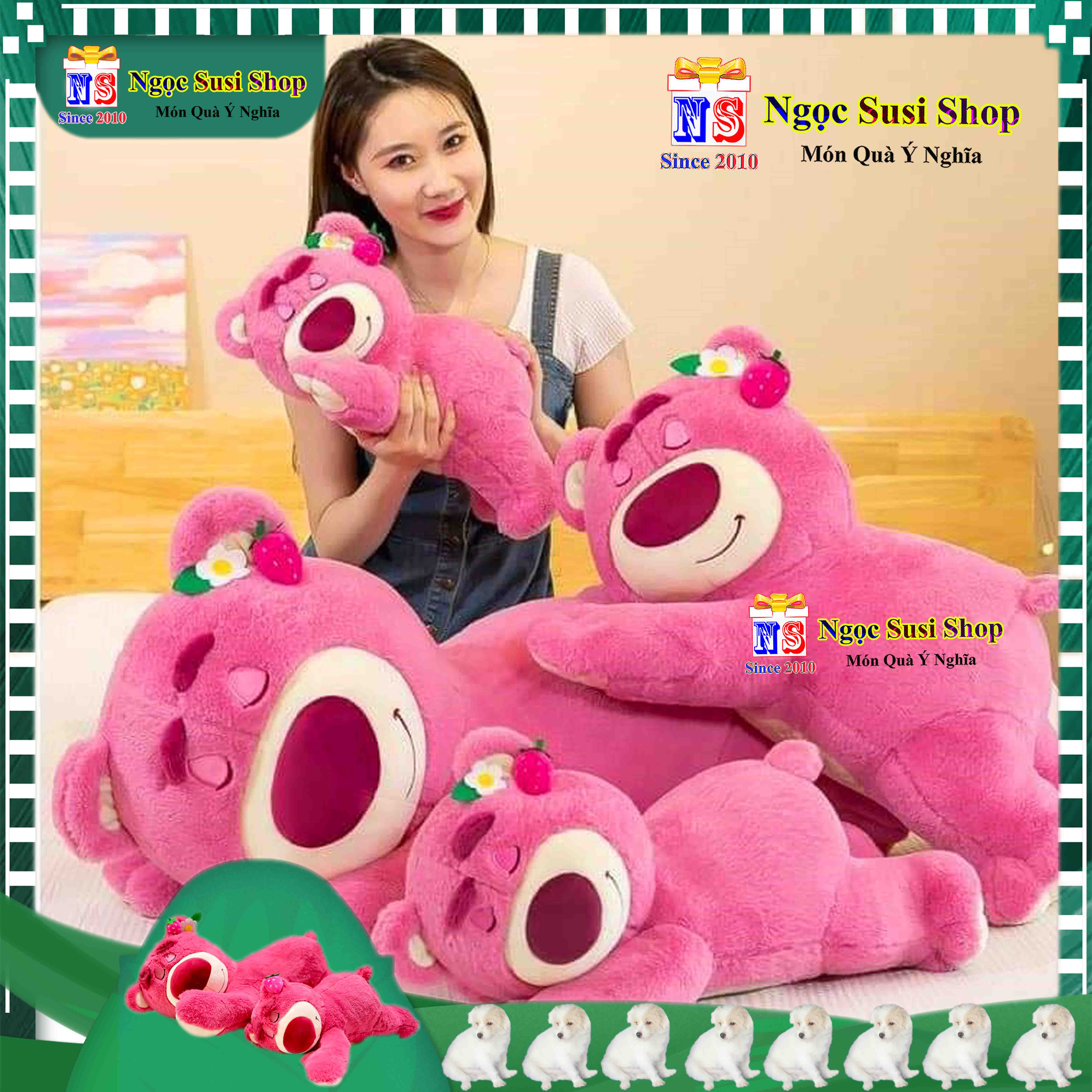 GỐI ÔM THÚ BÔNG CON GẤU DÂU LOTSO NẰM SIÊU TO KHỔNG LỒ CAO CẤP SIÊU CƯNG LÔNG THÚ SIÊU MỊN - GẤU BÔNG HÌNH GẤU DÂU RẤT DỄ THƯƠNG