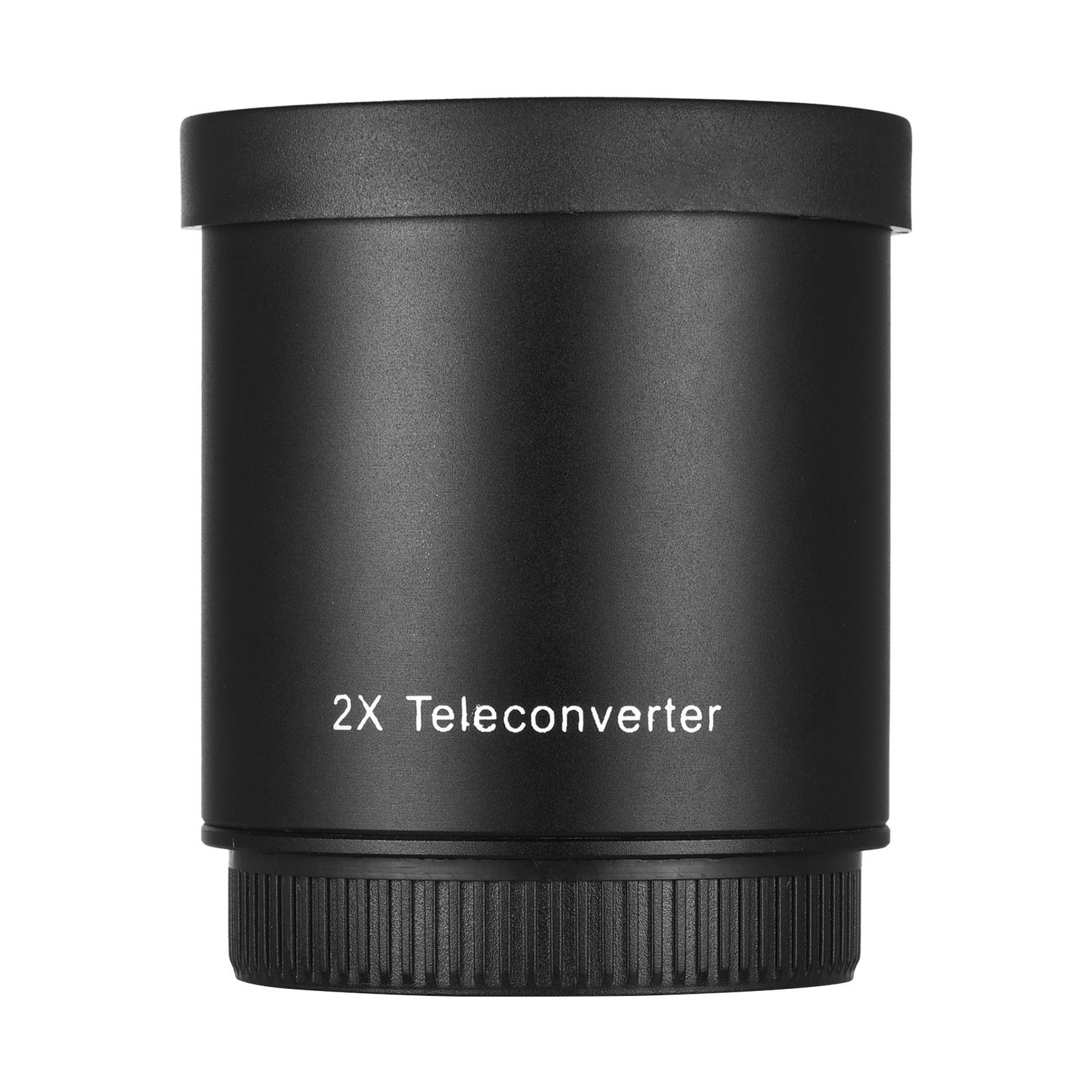 2X Converter Teleconverter Magnification Lens Metal Material with Cleaning Cloth Carry Bag for T-Mount 420-800mm 500mm