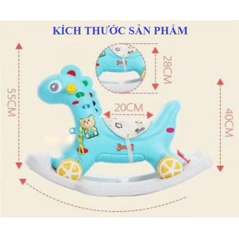 NGỰA BẬP BÊNH MOMMYKIDS MINH CHÂU CHO BÉ KẾT HỢP XE CHÒI CHÂN 2 TRONG 1