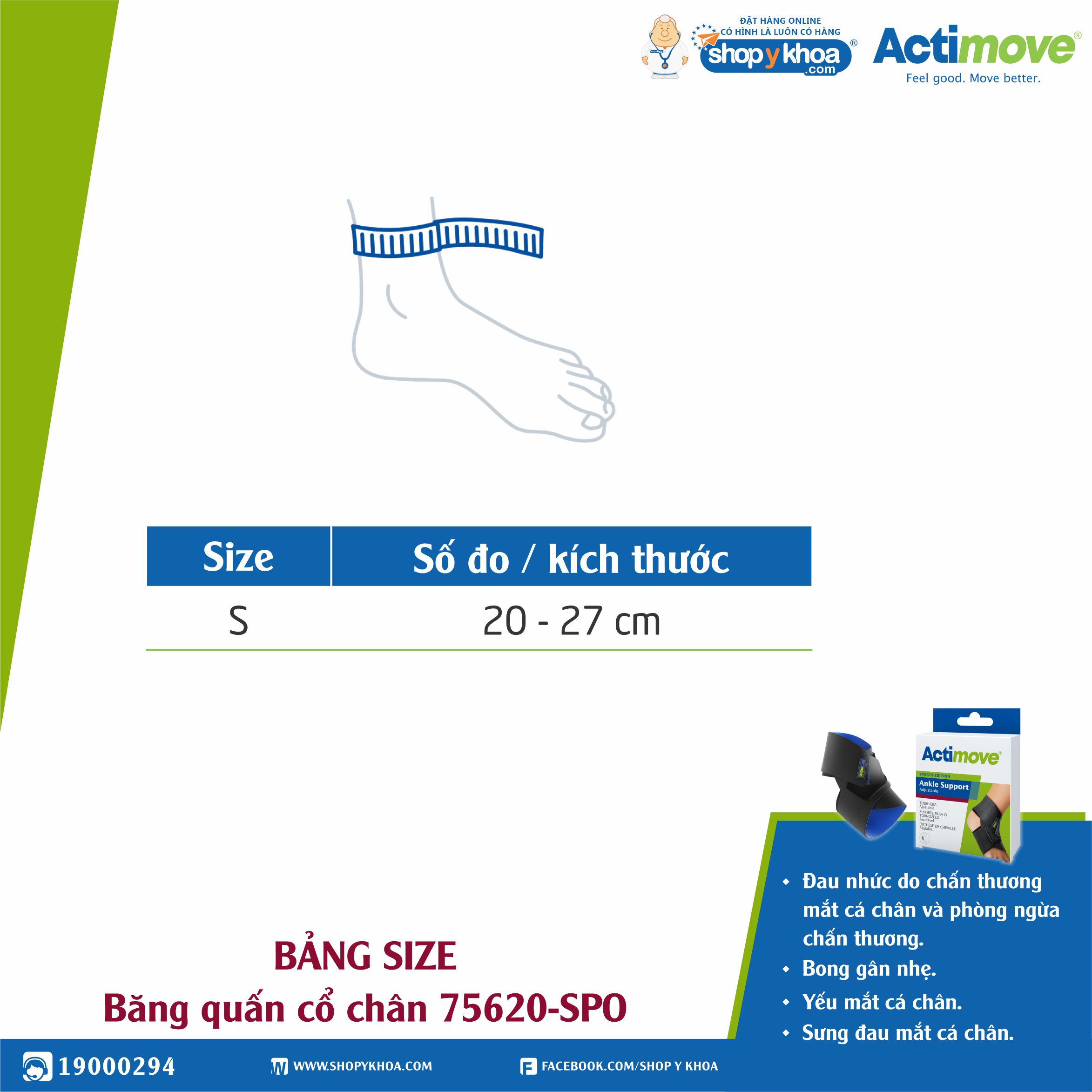 Băng quấn cổ chân 75620-SPO Actimove Ankle Support