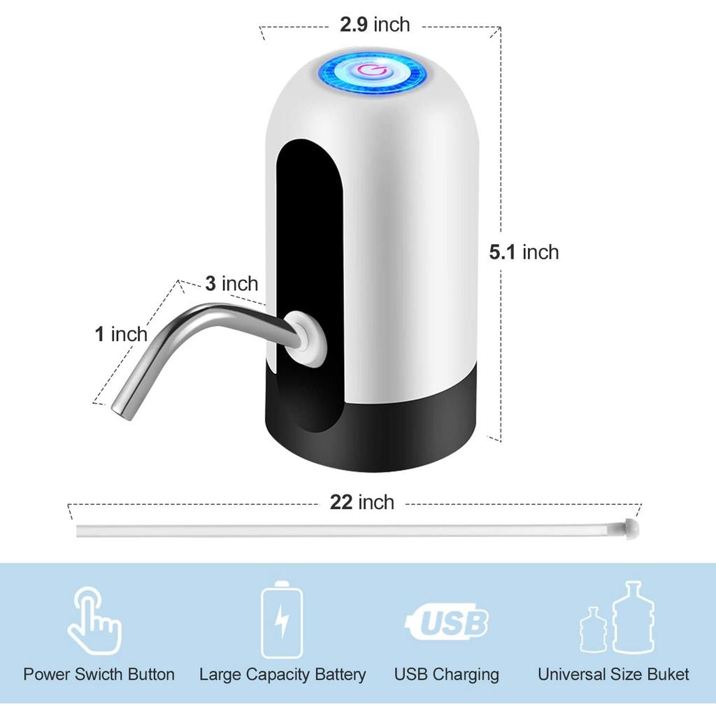 Máy bơm mini hút nước từ bình đa năng nhỏ gọn sạc tích điện